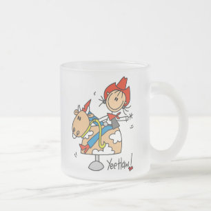 Tasse Givré Chemise et Cadeaux Cowgirl Stick Figure Yee Haw