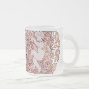 Tasse Givré Cherub en dentelle rose