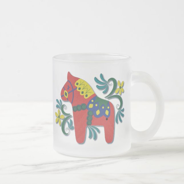 Tasse Givré Cheval coloré de Dala de Suédois (Droit)