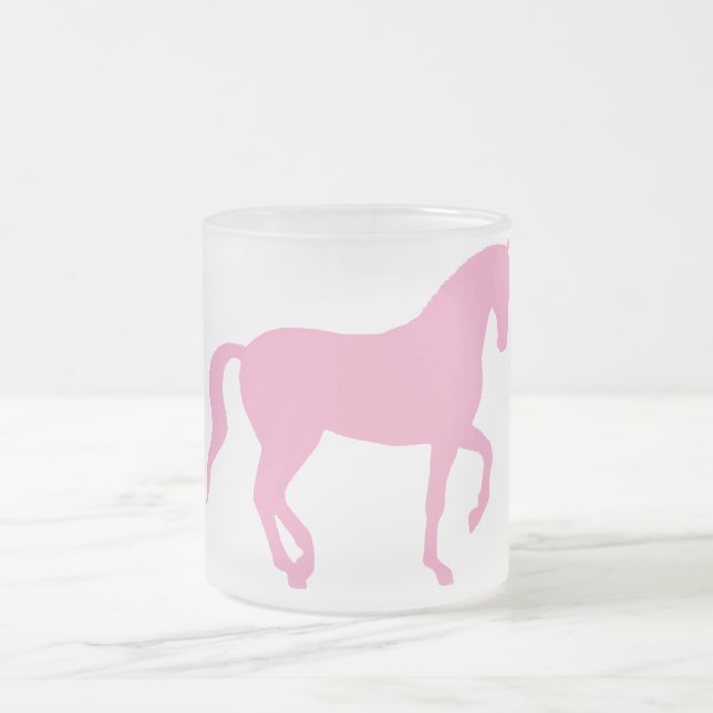 Tasse Givré Cheval de Piaffe (rose) (Centre)