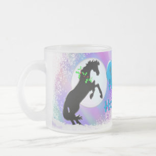 Tasse Givré Chevaux de Coeur V Vacances (Brouillard coloré)