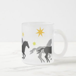 Tasse Givré Chevaux et Étoiles Horses and Stars