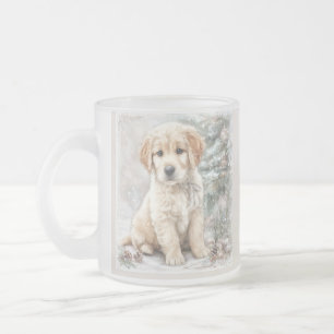 Tasse Givré chien du Nouvel An et neige
