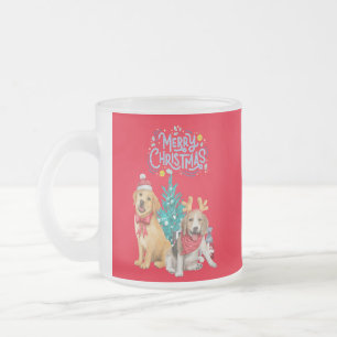 Tasse Givré Chiens mignons Noël