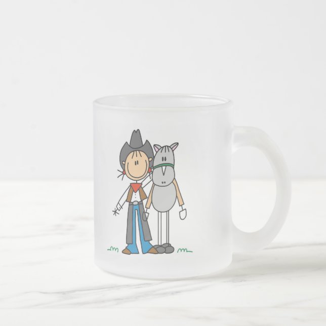 Tasse Givré Chiffre cow-girl de bâton avec des T-shirts de (Droit)