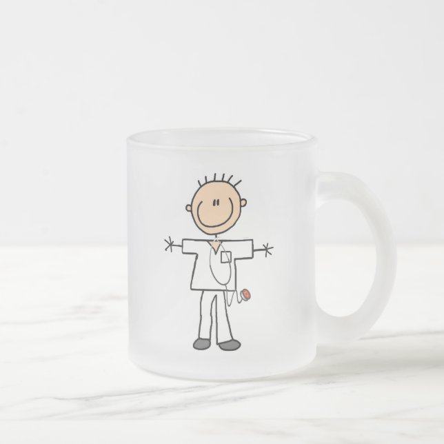 Tasse Givré Chiffre masculin infirmière de bâton (Droit)
