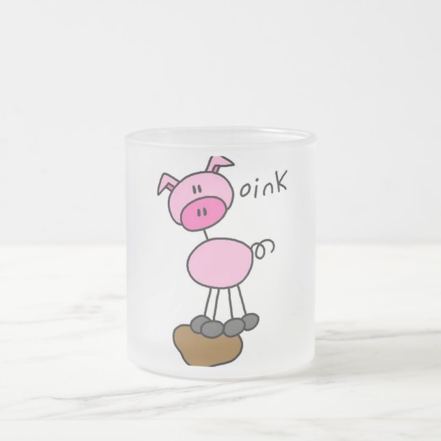 Tasse Givré Chiffre T-shirts et cadeaux de bâton de porc (Centre)