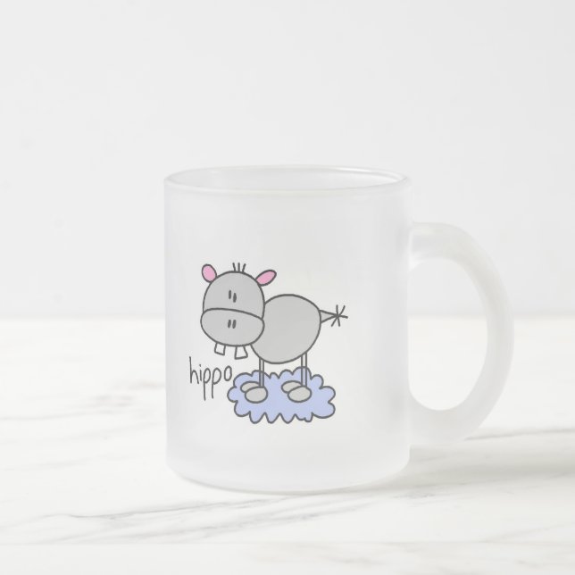 Tasse Givré Chiffre T-shirts et cadeaux de bâton d'hippopotame (Droit)