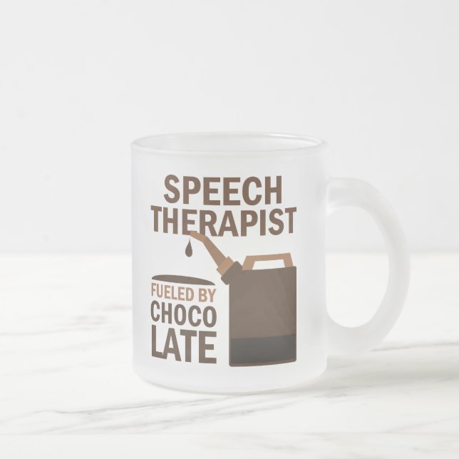 Tasse Givré Chocolat (drôle) d'orthophoniste (Droit)