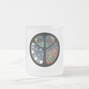 Tasse Givré Chouette de l'arbre des signes de la paix