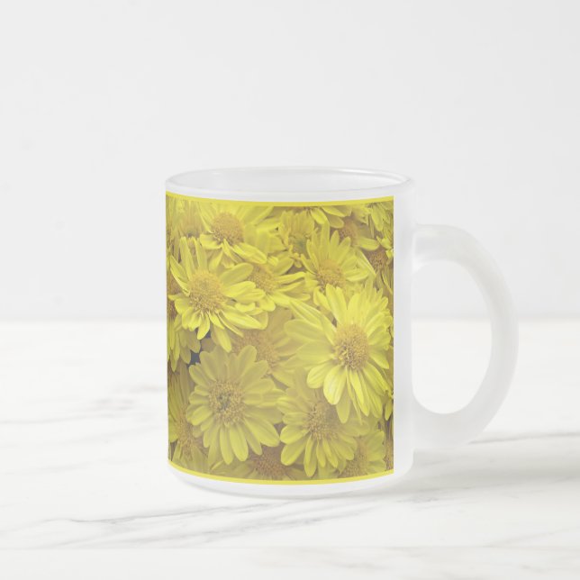 Tasse Givré Chrysanthèmes jaune soleil (Droit)