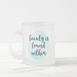 Tasse Givré Citation de beauté de l'aquarelle