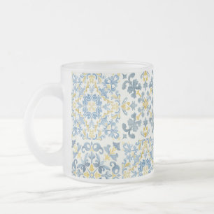 Tasse Givré Citron en carrelage bleu italien