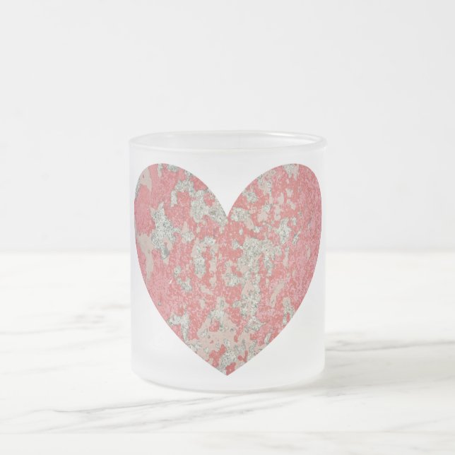 Tasse Givré Coeur de peinture rose Chippy (Centre)
