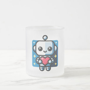 Tasse Givré Coeur de tenue de robot mignon - Amour adorable et