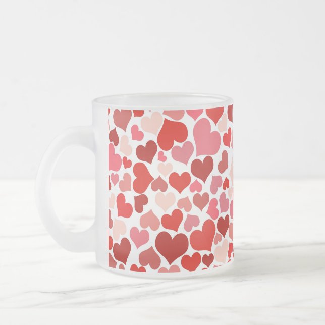 Tasse Givré Coeurs multicolores Motif-20367 (Gauche)