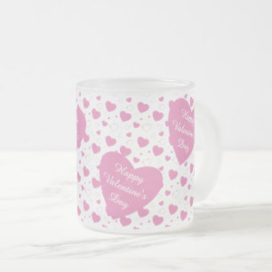 Tasse Givré Coeurs roses mignons motif romantique