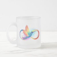Colibri arc-en-ciel avec symbole Infinity