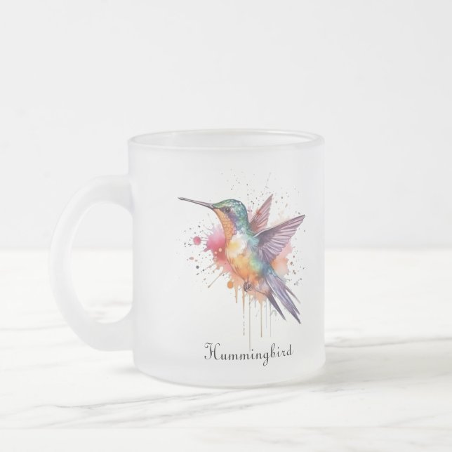 Tasse Givré Colibri exotique coloré personnalisable (Gauche)