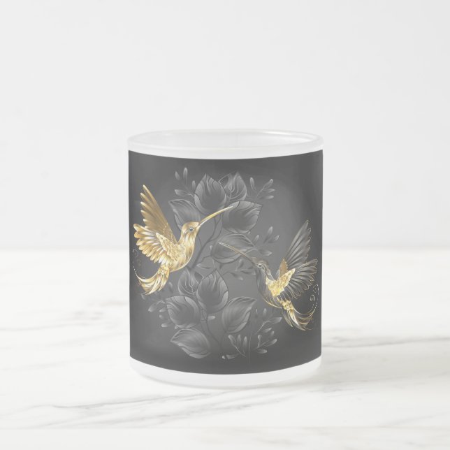 Tasse Givré Colibri noir et or (Centre)