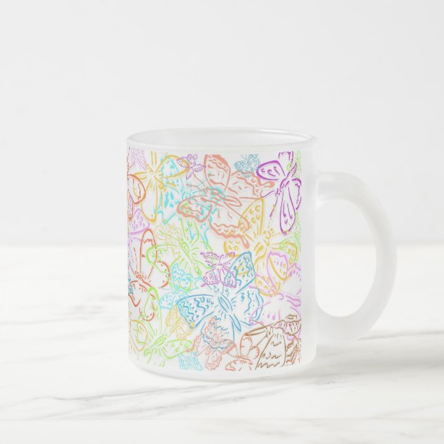 Tasse Givré Colorez-moi des papillons (Droit)