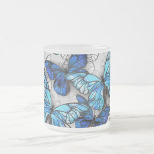 Tasse Givré Composition des White and Blue Butterflies