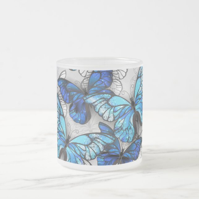 Tasse Givré Composition des White and Blue Butterflies (Centre)