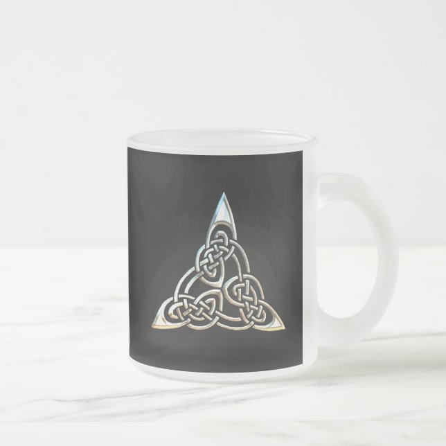 Tasse Givré Conception celtique de noeud de spirales noires (Droit)