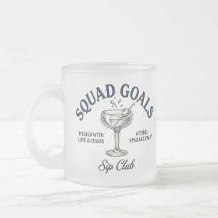 Tasse Givré Conception de fête de cocktail rétro amusante
