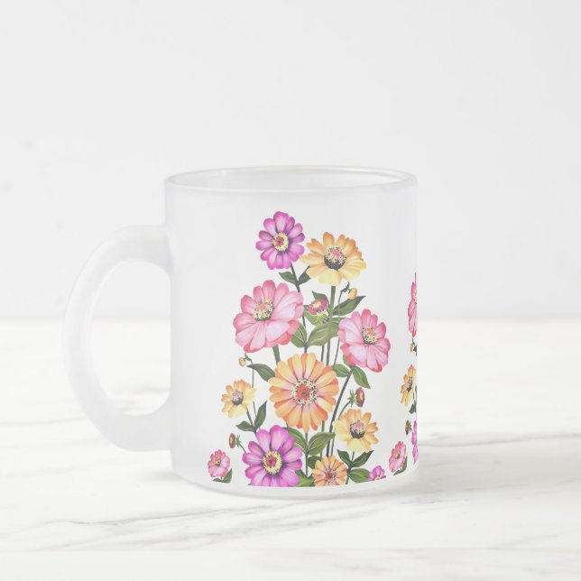 Tasse Givré Conception de fleurs à l'aquarelle-34063 (Gauche)