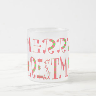 Tasse Givré Conception de modèle de texte Joyeux Noël : Art fe