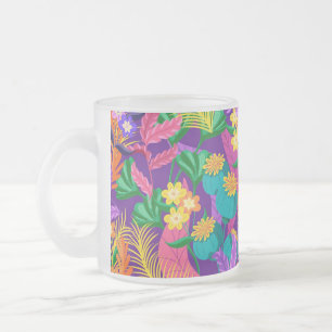 Tasse Givré Conception de motif floral exotique coloré