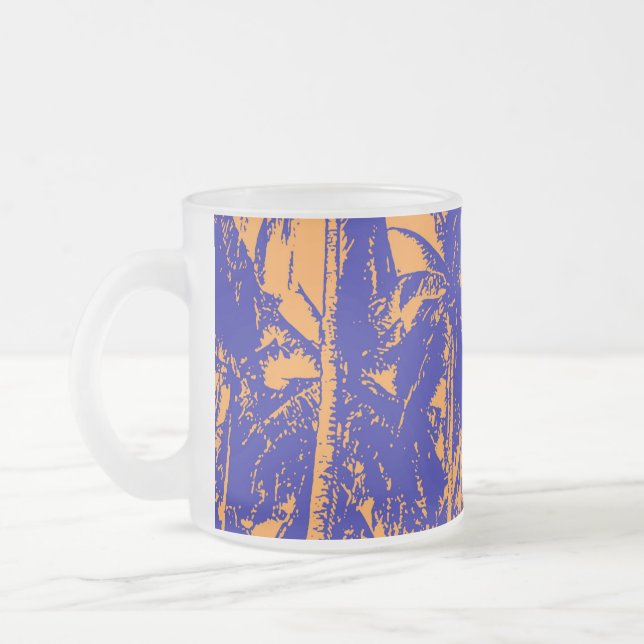 Tasse Givré Conception de silhouette de palmiers tropicaux (Gauche)