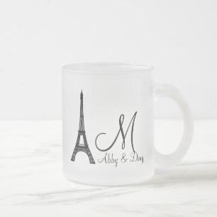 Tasse Givré Conception de Tour Eiffel de monogramme de