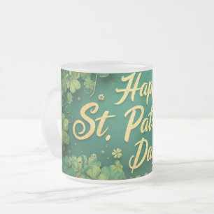 Tasse Givré Conception de trèfle pour la Saint-Patrick joyeuse