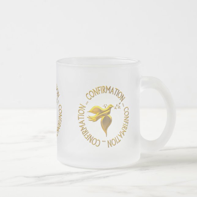 Tasse Givré Confirmation en or et Holy Spirit (Droit)