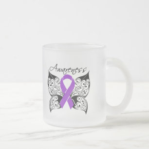 Tasse Givré Conscience de papillon de tatouage - Cancer