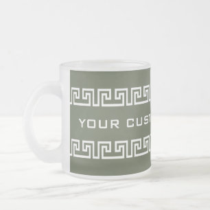 Tasse Givré Contrôles de texte personnalisé du Motif grec