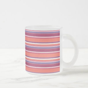 Tasse Givré Corail vivant, bandes rouge et violet