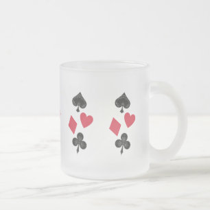 Tasse Givré Costumes vintages, diamant, coeur, clubs, pique