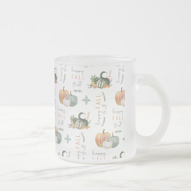 TASSE GIVRÉ COULEUR D'EAU CITROUILLES ET GOURDS (Droit)
