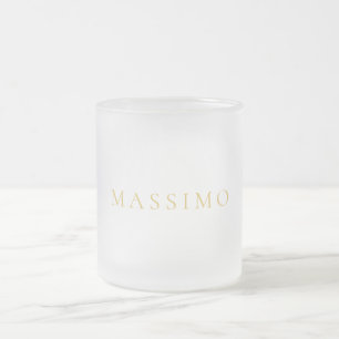 Tasse Givré Couleur Or Propre Nom Décoratif Chic Simple