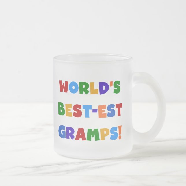 Tasse Givré Couleurs vives Meilleurs Cadeaux Gramps du monde (Droit)