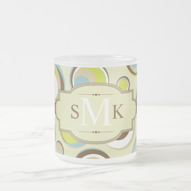 Tasse Givré Coupe de café en verre dépoli du cercle rétro des  (Centre)