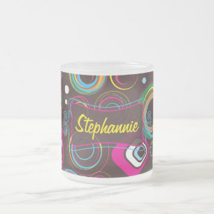 Tasse Givré Coupe de café en verre dépoli du cercle rétro des 