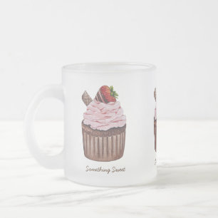 Tasse Givré Coupe De Fraise Cute À L'Aquarelle