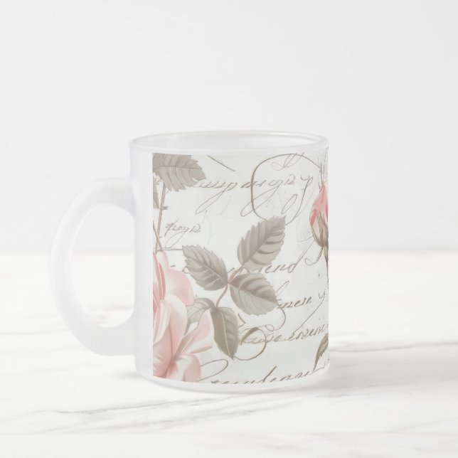 Tasse Givré Coupe rose en verre rose (Gauche)