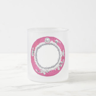 Tasse Givré Couronne de Noël rose glamour