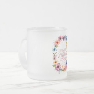 Tasse Givré Couronne florale aquarelle pour la fête des Mères