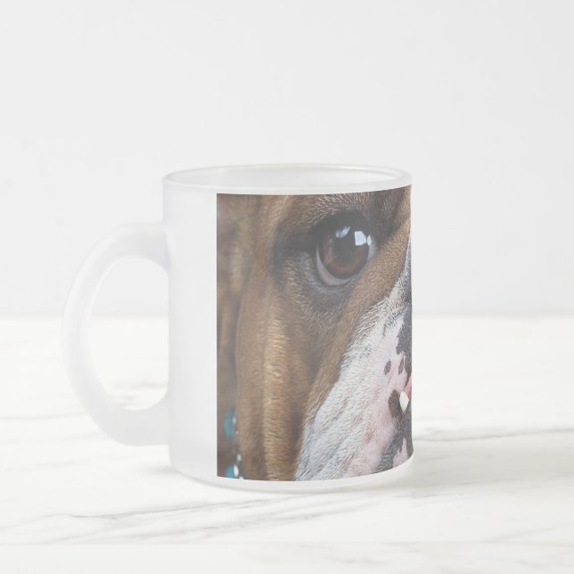 Tasse Givré Coussin de jet de Bouledogue Anglais (Gauche)